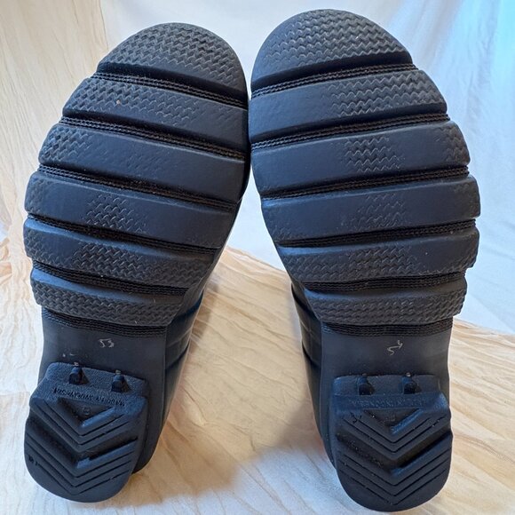 Hunter Women's Original Tall Rain Boots Black Pink (Matte) Size 8 - Picture 6 of 8